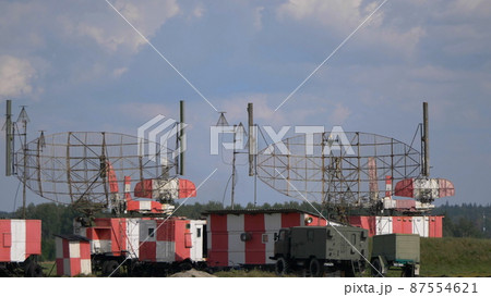 Aerodrome locators rotate to control the movement of aircraft in the sky 87554621