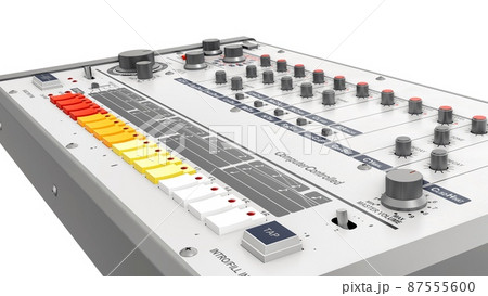 retro drum machine 3D illustration 87555600