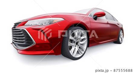 Large business sedan for work and family. 3D illustration Large business sedan for work and family. 3D illustration 87555688