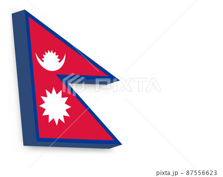 3D vector flag of Nepal 3D vector flag of Nepal 87556623
