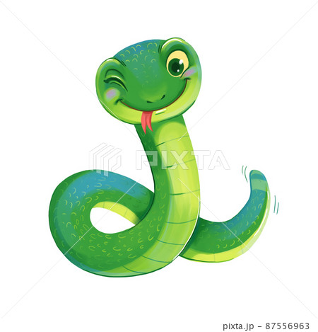 short snake cartoon