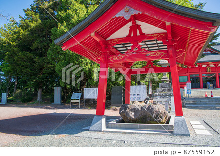赤城神社　境内　手水場　赤城大沼湖畔　初夏の風景　　　 87559152