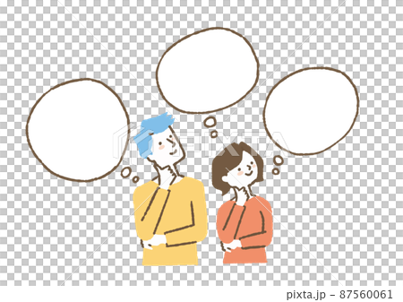 深信不疑的夫婦和演講bubble_color 87560061