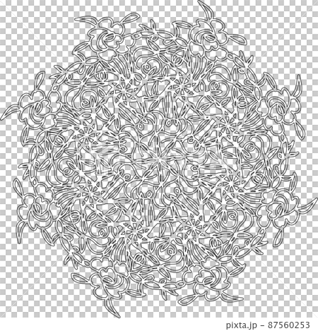 Flower decoration pattern 87560253