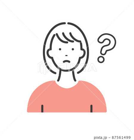 疑問の表情をする若い主婦 87561499