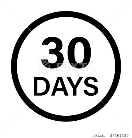 30 days money back warranty icon vector for graphic design, logo, website, social media, mobile app, UI illustration 87561586