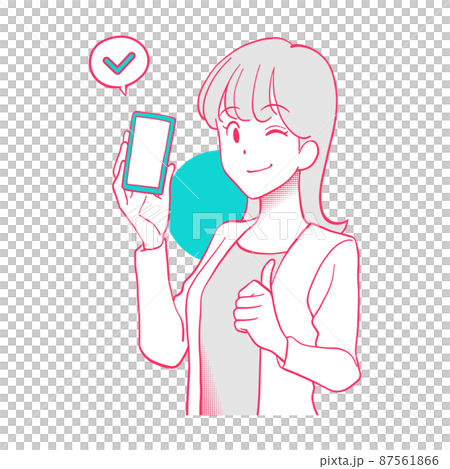 操作智能手機檢查的女人 操作智能手機檢查的女人 87561866