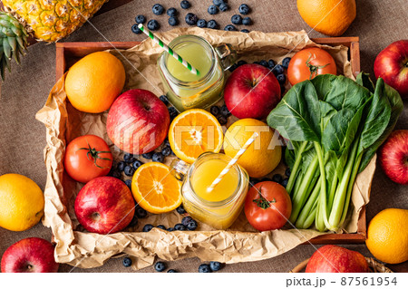 野菜スムージーとフルーツスムージー 87561954