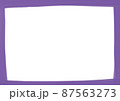 紫色の絵具手描きフレーム 87563273