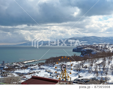 小樽の海岸風景 祝津パノラマ展望台から 小樽の海岸風景 祝津パノラマ展望台から 87565008