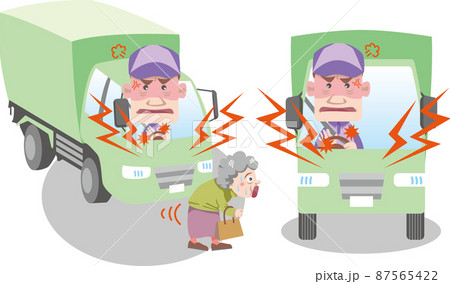 交通安全＜クラクション・トラックドライバー・早く歩けない高齢者にイライラ＞ 87565422