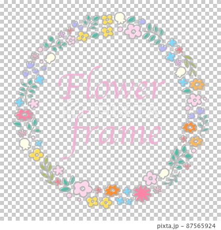 可憐なお花の装飾フレーム 87565924