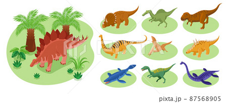 Isometric Dinosaurs Big Set 87568905