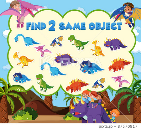 Find object game template of dinosaur 87570917