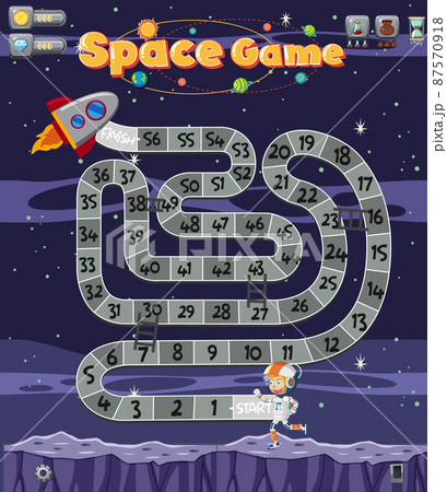 Space maze puzzle game template 87570918