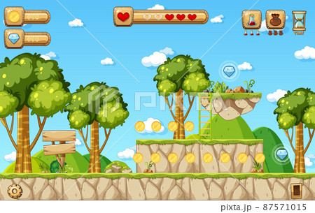 Game Template Jungle Scene 87571015