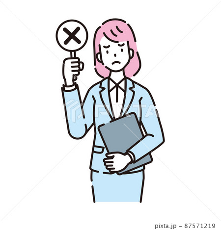 OL　ビジネス　女性　✗　ばつ　不正解 87571219