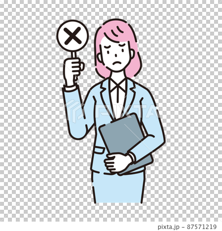 OL　ビジネス　女性　✗　ばつ　不正解 87571219
