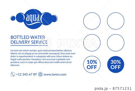 Aqua bottled water delivery service company vector 87571231
