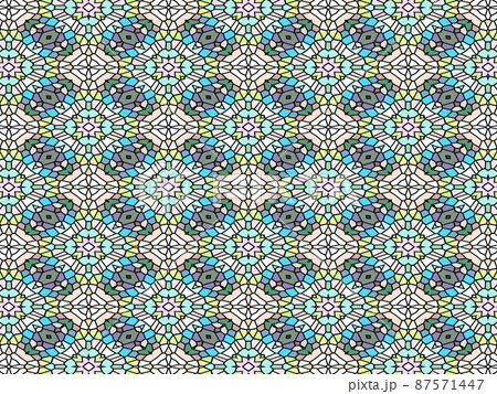 連続する幾何学模様パターン 連続する幾何学模様パターン 87571447