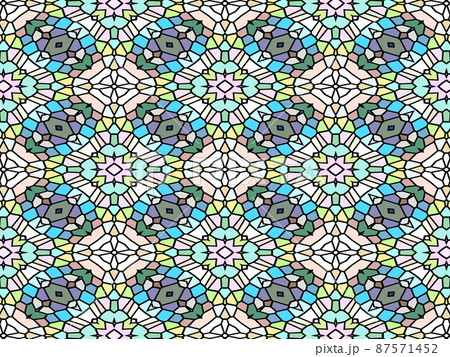 連続する幾何学模様パターン 87571452