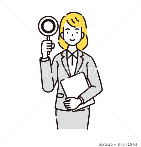 人物イラスト　線画 87571943