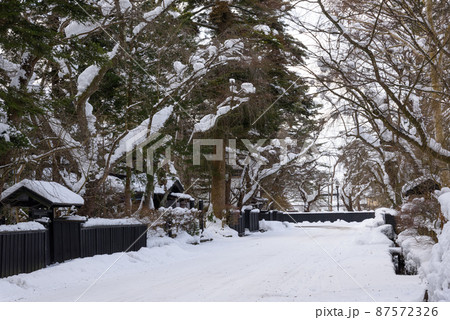 角館武家屋敷の雪化粧 角館武家屋敷の雪化粧 87572326