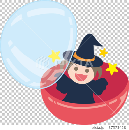 扭蛋膠囊半開的小女巫和明星 87573428