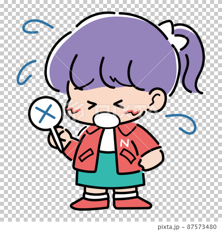 拿著丸子鈔票的精美圖片紀念品風格的女孩 87573480