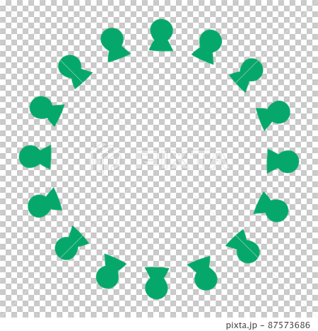 Illustration material of the circle of the front and back burial mound Copy space 87573686