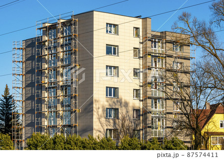 Exterior block-of-flats house wall heat insulation Exterior block-of-flats house wall heat insulation 87574411