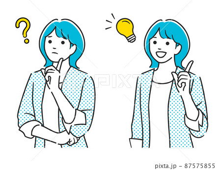 悩む・解決する女性 87575855
