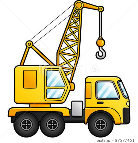 Crane Cartoon Clipart Colored Illustration Crane Cartoon Clipart Colored Illustration 87577451