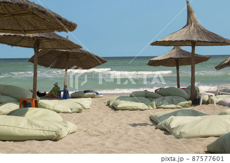 Holiday at the seaside. Idyllic rest on the beach. Holiday at the seaside. Idyllic rest on the beach. 87577601