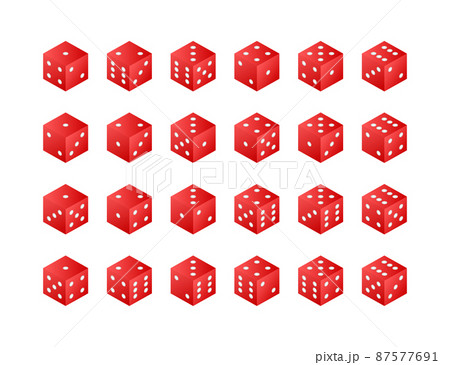 Dice collection. Game dice, cubes. Casino and betting. Vector stock illustration. Dice collection. Game dice, cubes. Casino and betting. Vector stock illustration. 87577691
