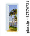 A door to beautiful tropical Beach island  87579721