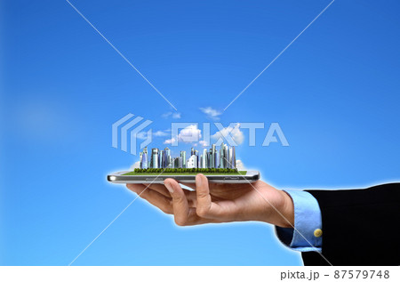 Smart city concept 87579748