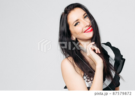 Sexy beautiful pole dancer in fashionable black Sexy beautiful pole dancer in fashionable black 87579872
