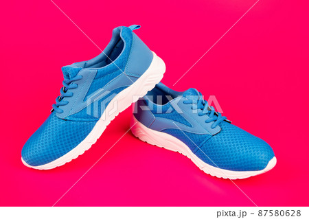 shopping concept. footwear for training. athletic footgear for running. 87580628