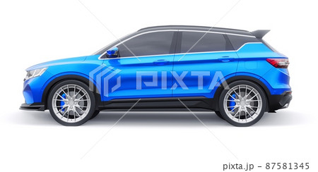 sports compact car SUV. 3d render illustrration 87581345