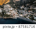 Aerial view of Positano, a little town along Amalfi Coast 87581716