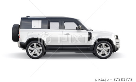 Tula, Russia. February 16, 2022: Land Rover Defender 2020. Expedition SUV for rural areas and outdoor activities. 3d render Tula, Russia. February 16, 2022: Land Rover Defender 2020. Expedition SUV for rural areas and outdoor activities. 3d render 87581778