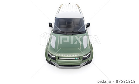 Tula, Russia. February 16, 2022: Land Rover Defender 2020. Expedition SUV for rural areas and outdoor activities. 3d render Tula, Russia. February 16, 2022: Land Rover Defender 2020. Expedition SUV for rural areas and outdoor activities. 3d render 87581818