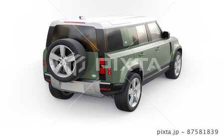 Tula, Russia. February 16, 2022: Land Rover Defender 2020. Expedition SUV for rural areas and outdoor activities. 3d render Tula, Russia. February 16, 2022: Land Rover Defender 2020. Expedition SUV for rural areas and outdoor activities. 3d render 87581839