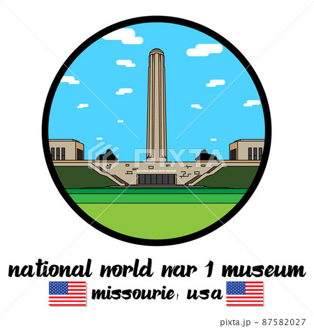 Circle Icon line National World War 1 Museum. vector illustration 87582027