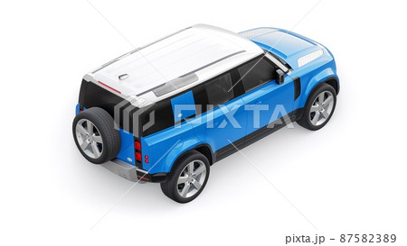 Tula, Russia. February 16, 2022: Land Rover Defender 2020. Blue Expedition SUV for rural areas and outdoor activities. 3d render Tula, Russia. February 16, 2022: Land Rover Defender 2020. Blue Expedition SUV for rural areas and outdoor activities. 3d render 87582389