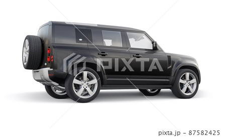 Tula, Russia. February 16, 2022: Land Rover Defender 2020. Black Expedition SUV for rural areas and outdoor activities. 3d render Tula, Russia. February 16, 2022: Land Rover Defender 2020. Black Expedition SUV for rural areas and outdoor activities. 3d render 87582425