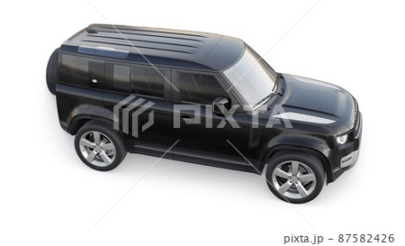 Tula, Russia. February 16, 2022: Land Rover Defender 2020. Black Expedition SUV for rural areas and outdoor activities. 3d render Tula, Russia. February 16, 2022: Land Rover Defender 2020. Black Expedition SUV for rural areas and outdoor activities. 3d render 87582426