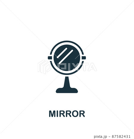 Mirror icon. Monochrome simple icon for templates, web design and infographics Mirror icon. Monochrome simple icon for templates, web design and infographics 87582431