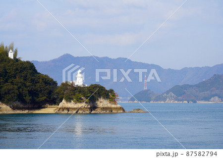 大浜埼灯台と布刈瀬戸2 広島県尾道市因島 大浜埼灯台と布刈瀬戸2 広島県尾道市因島 87582794